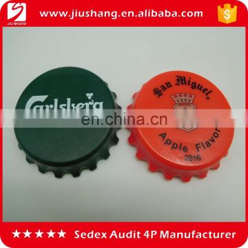 custom design wholesale ABS beer cap bottle opener with magnet backside