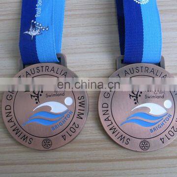 Swimland Great Australia Day Swim Antique Copper Awarded Medal