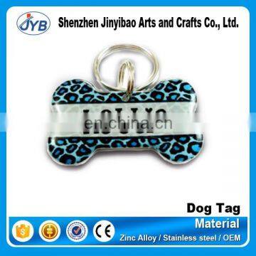 plastic bone shape blank metal brand logo dog tags