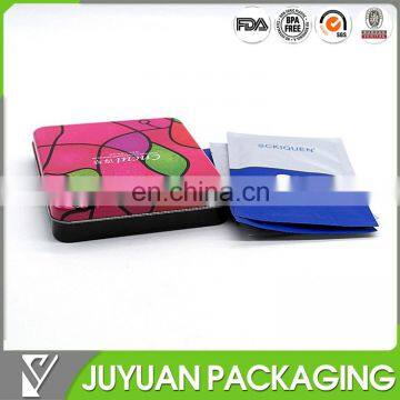 empty rectangular print cosmetic tin box tinplate material tin can