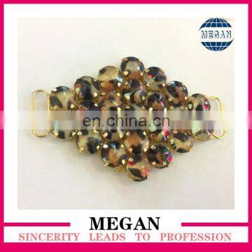 rhinestone pave connector for bikini decoration