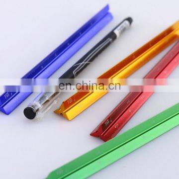 15cm Multicolor Aluminium Triangular Scale Ruler photo-4