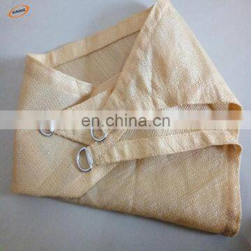 Hdpe beige color 280gsm 300gsm shade sail with D-ring at each corner on sale