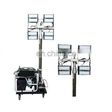 portable trailer solar light tower mobile telescopic LED mast