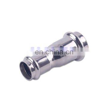 Ferrule connection water joint straight DN15/20/25/32/40/50 press union reducing stainless steel 304 sanitary pipe fittings