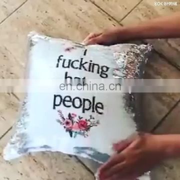 Fashion colorful sofa decorative sequin throw  pillow cover