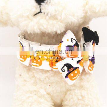 Halloween series pet collar cat neck flower with card