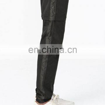 DiZNEW OEM Wholesale Windbreaker Nylon Detachable Track Pants Black photo-4
