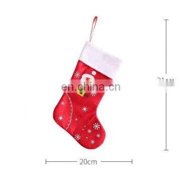 2019 Christmas Stockings Fabric Santa Claus Sock Gift Kids Candy Bag Snowman Deer Pocket Hanging Xmas Tree Ornament photo-4