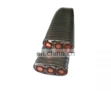 Oil Industry Flat Electrical LEAD submersible Pump cable 250F 121C Copper conductor PP insulation 5kV 3G 2AWG Price