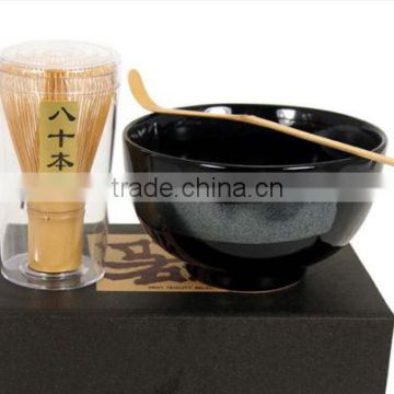 Japanese Tea Ceremony Matcha Bowl Scoop Whisk Gift Box Set Made in Japan