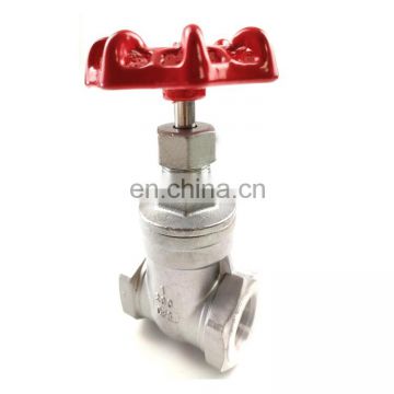 SS304 SS316 DN25 PN16 Stainless Steel NPT BSP Threaded Gate Valve