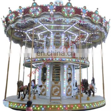 fairground merry go round double deck electric carousel for sale