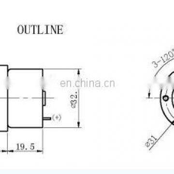 MBI-37B550 10-500rpm 3 Slots Spur Gear Motor for Padlocks and Smart Home Use and Robot Elevator