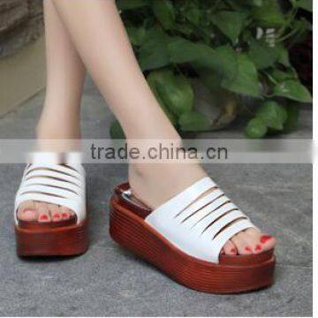 New 2016 wholesale sexy hollow out sandals sponge sand wedge heel female cool slipper                        
                                                Quality Choice