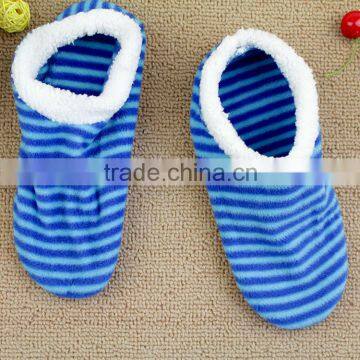 2016 new Double layer PVC Lattice cotton velvet lining men's room sock