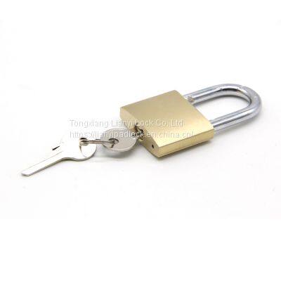 Best quality safety sample available customized brass key iron key 30mm heavy duty brass padlock