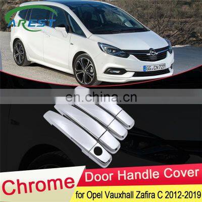 for Opel Vauxhall Zafira C Tourer Present 2012~2019 Chrome Door Handle Cover Exterior Trim Car Accessories 2013 2014 2015 2016