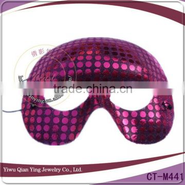 ladies hot pink sequins cocktail party eye mask