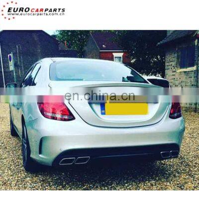 2015 C63 diffuser fit for MB C-CLASS W205 sport to C63 style diffuser with enepipes for w205 rear diffuser