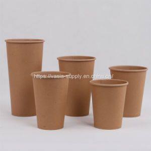 Disposable cutlery double wall coffee drink cup brown paper cup