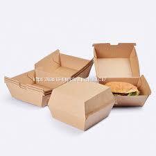 Recyclable clamshell box eco friendly hamburger clam shell hot dog kraft storage containers