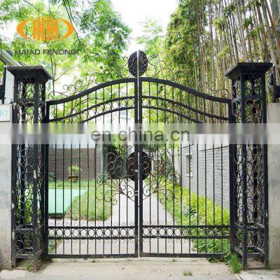 Free samples cheap and hot sales garden gates steel iron fence gate