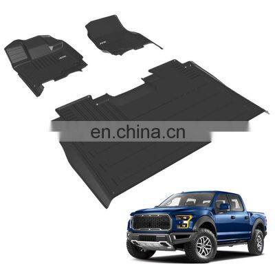 Bulk Sale Durable All Weather Waterproof  4 Pcs Black Rubber Tpe Car Floor Mats For Ford F150 2015 2016 2017 2018 2019 2020