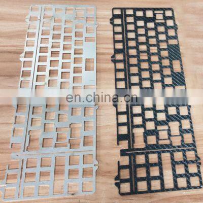 top-mounted aluminum keyboard case plate parts milling CNC machining custom 60 aluminum mechanical keyboard