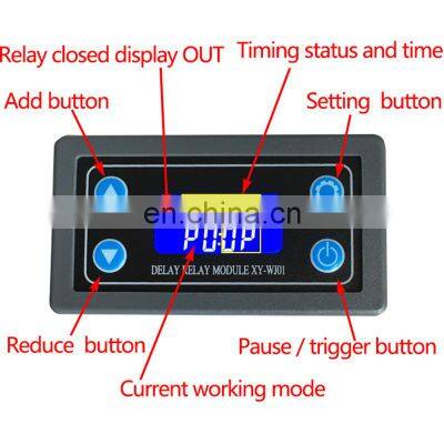 DC12V LED Digital Time Delay Relay Module Programmable Timer Relay Control Switch Timing Trigger Cycle With Case for Indoor photo-3