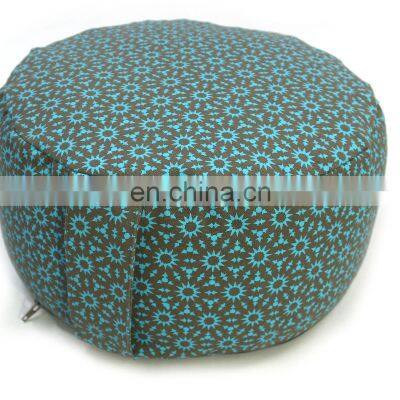 Full printed custom color available wholesale price Round shape Zafu Meditation cushion Indian supplier