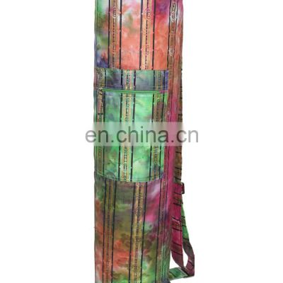 Hot Sale Cheap price Custom Logo Yoga Mat Bags in batik print fabric Indian supplier