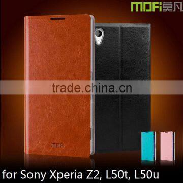 MOFi PU Leather Flip Case Cover for Sony Xperia Z2, L50t, L50u, Mobile Phone Case