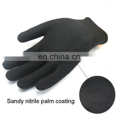 Wholesale Industrial Hand Protection Custom Work Safety Gloves With Sandy Nitrile Coated Tpr Gloves