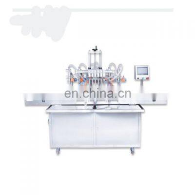 Straight line 6-head automatic liquid filling machine with conveyor PLC control price