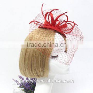 Fashionable Bridal Design Hair Fascinator Mini Hat With Veiling photo-5