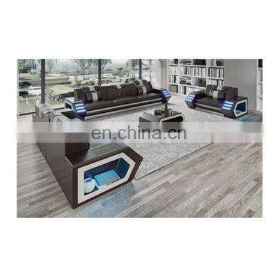 2021 LED light living room sofa Modern design set furniture sectional Sofa