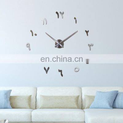 wholesale modern Yiwu quartz acrylic DIY 3D wall sticker clock for home decor