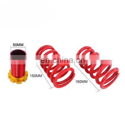 AUSO Lowering Scaled Adjustable Red Auto Coilover Suspension Shock Absorber Coil Spring For Civic
