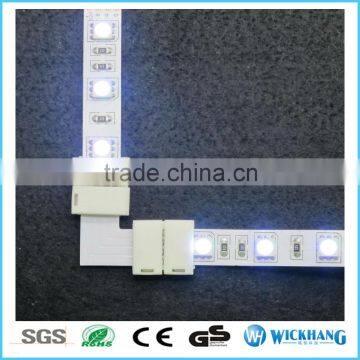 10 mm 2 Pin L Type PCB FPC Board Splitter LED Strip Connector for SMD 5050 LED Strip Mono Color photo-3