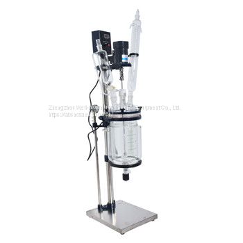 5L Jacketed Glass Reactor     5l Reactor      Cheap Jacketed Laboratory Reactor     Lab Glass Reactor With Jacket