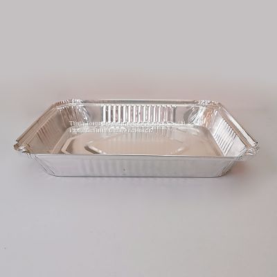 Medium rectangular aluminum foil tableware catering kitchen hotel barbecue baking oven tray food grade environmental protection recyclable