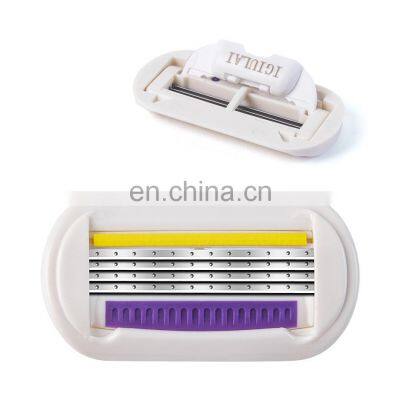 4 Layers Razor Blade Women Customized Logo Razor Blade Manufacture Shaving Razor Germany Steel GF-0304