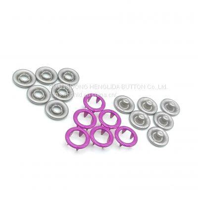 HLD factory wholesale color BRASS&SS 16L 18L Cap Prong snap button for clothes