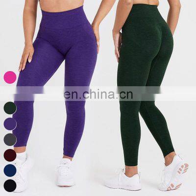 Wholesale Activewear Soft Running Wear Gym Fitness Butt Lifting Tights High Waist Sports Pants Women Seamless Yoga Leggings photo-5
