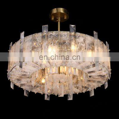 Factory Custom Creative Modern Round Hanging Lamp Pendant Chandeliers Decoration Drop Light Crystal Chandelier