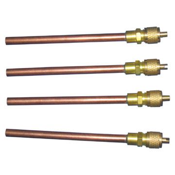 Copper access valve, brass charging valve