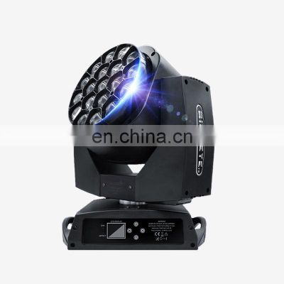 Rgbw zoom beam wash 19pcs k10 b bee eye moving head led stage light