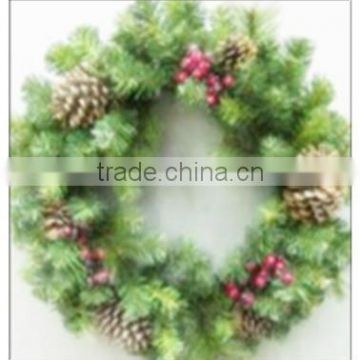 Outdoor Decorate Spring Straw jasmine with Smart Jingle Bells/Aritificial Wreath for Christmas