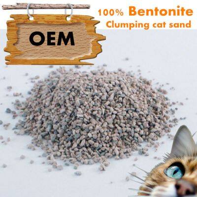 Mineral clay Bentonite Cat Litter Irregular ball shape Bentonite Cat Litter Granular Bentonite feline sand for sale